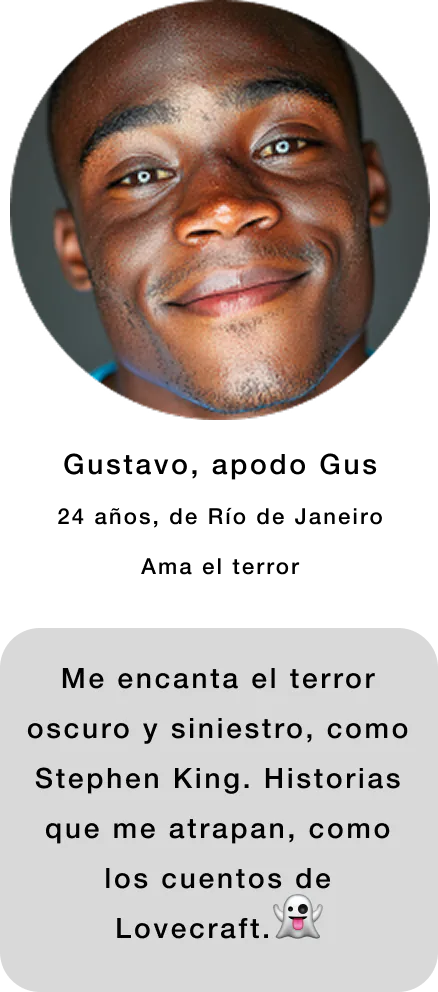 Perfil de Gustavo en la investigación sintética