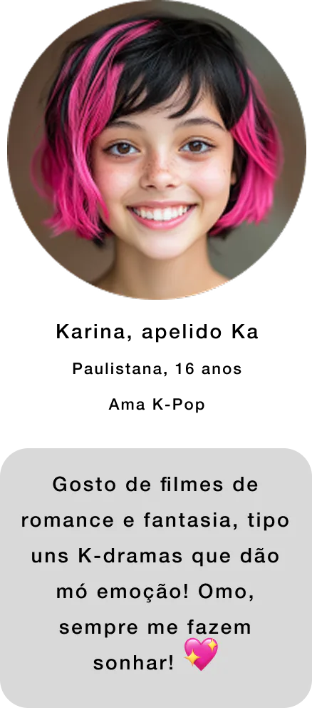 Perfil de Karina na pesquisa sintética